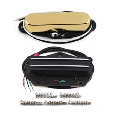 FLEOR JM Vintage Style Guitar Gold Alnico 5 Single Coil Neck&Bridge Pickups Set