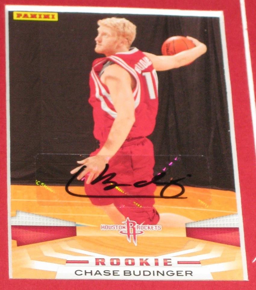 Tarjeta de novato Chase Budinger DUNK CONTEST firmada enmarcada y exhibición de fotos PANINI Foto 2 de 3