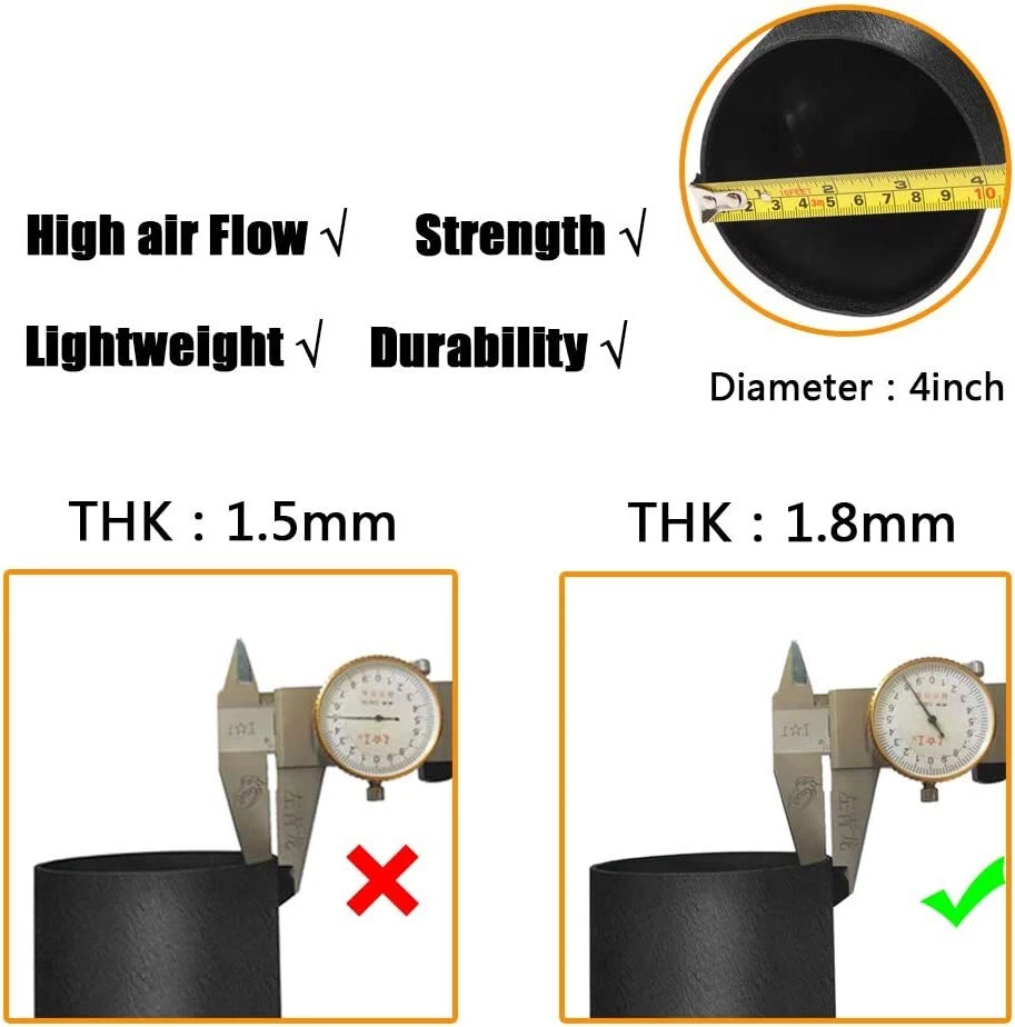 4" Black Cold Air Intake+Heat Shield Kit For 99-06 GMC/Chevy V8 4.8L/5.3L/6.0L - Bild 3 von 4