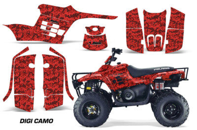 Atv Graphics Aufkleber Sticker Für Polaris Trail Boss 330 04-09 Digicamo Rot