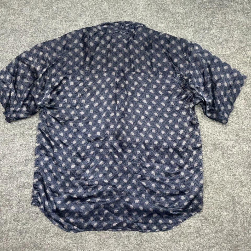 Camisa INTIMO Para Hombres Talla L AZUL SEDA ABOTONADA CAUSAL FECHA DE NEGOCIOS FIESTA Foto 2 de 4