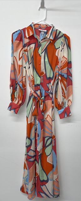 Long Sleeve Robe Dress Size 