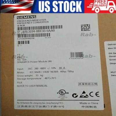New Siemens G120 PM240 Power Module 6SL3224-0BE33-0AA0 6SL3 224-0BE33-0AA0