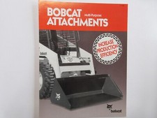 Bobcat Skid Steer Loader Attachments Brochure 8 page Good Condition Very Nice