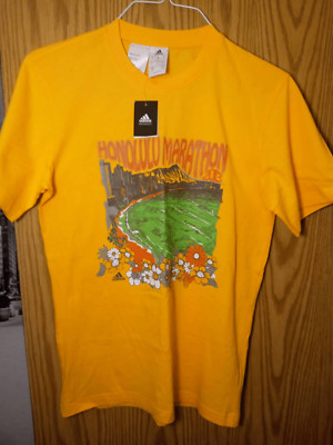 Adidas NWT Performance Honolulu Marathon 2013 Graphic Print T Shirt Small