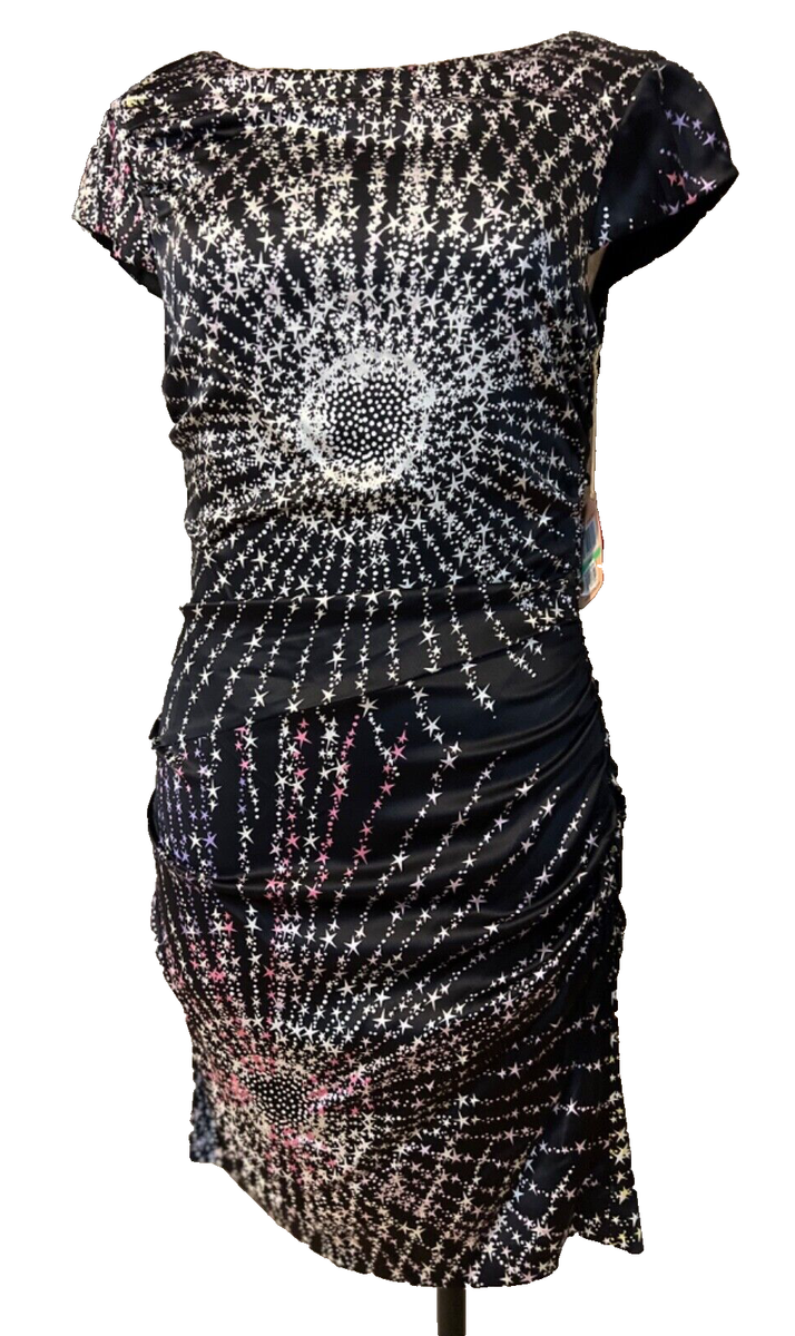 Ali Ro Nordstrom Dress Stars Stretch Silk Short Sleeve