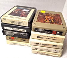 8 Track Tapes Lot of 10 Country Rock Easy Listening Pop Vtg 1970s TESTED WORK