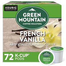 Green Mountain French Vanilla Coffee K Cup Pods Light Roast 12 Count