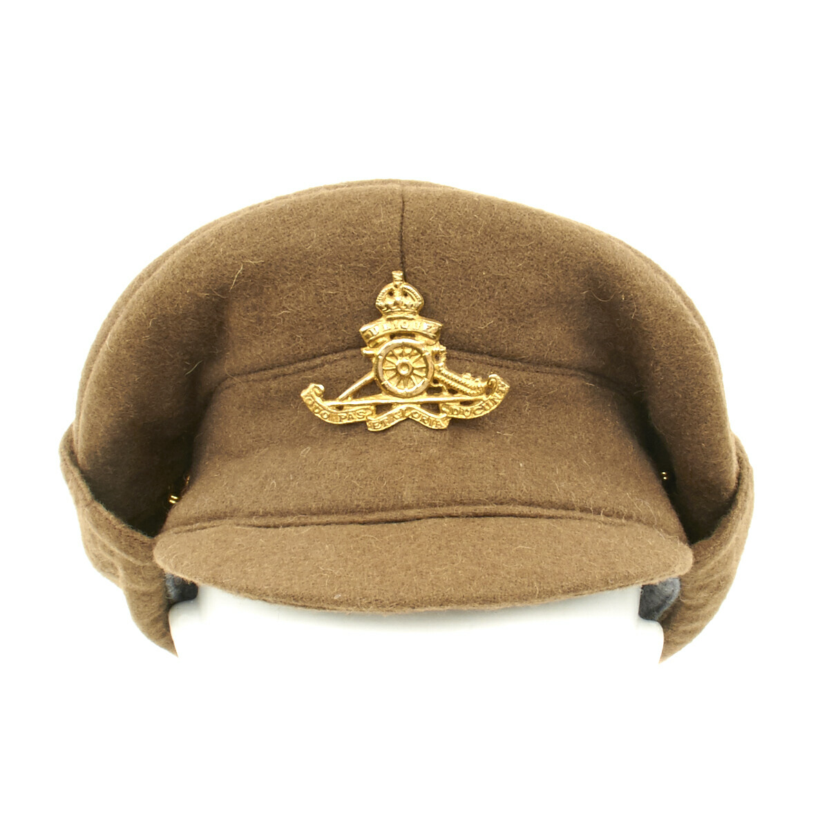 British WWI Gor Blimey 1915 Winter Forage Trench Wool Cap- Size US