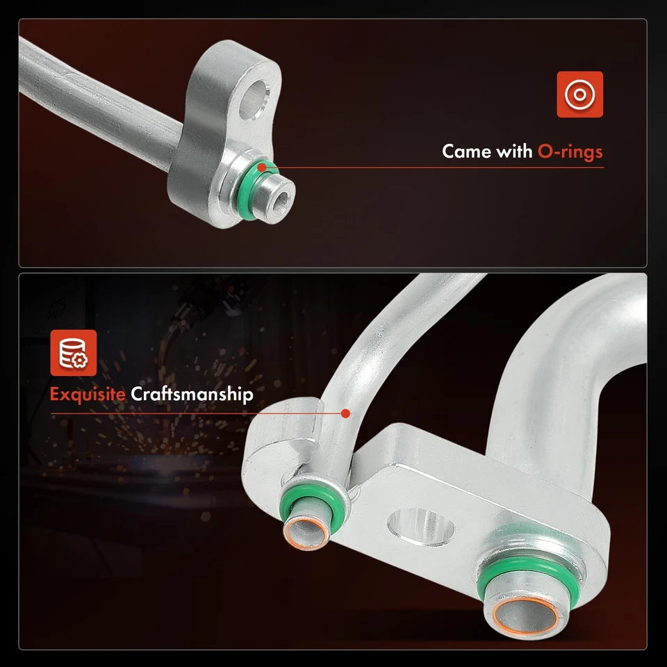 Conjunto de manguera de línea líquida y succión de aire acondicionado para Kia Soul 2012 2013 L4 2,0 L gas Foto 3 de 4