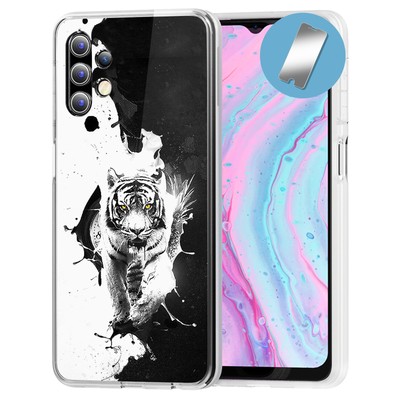 Cover Case for Samsung Galaxy A32 5G, Ying Yang Tiger,+ Glass Protector