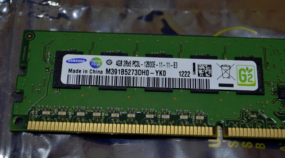 4 X Samsung M391B5273DH0-YK0 1x4GB DDR3-1600 ECC UDIMM PC3L-12800E Dual Rank Ram - Image 2 of 4