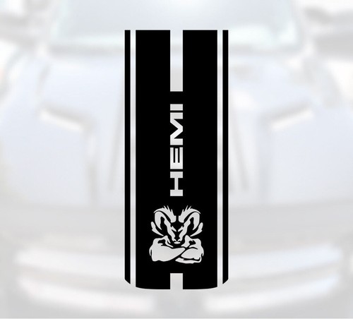 Stripe Hood Vinyl Decal Stripes Graphics Sticker For Dodge Ram 1500 2500 3500 - Foto 3 di 5