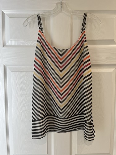 Cabi Womens Linea Cami Tank Top Small Chevron Striped Adjustable Straps #5043 - Picture 2 of 4