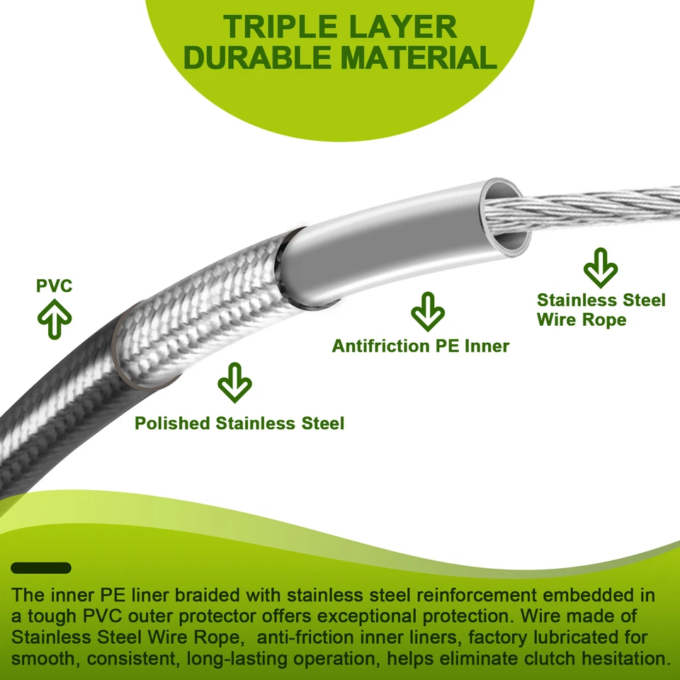 Cable de embrague trenzado de acero inoxidable 60 3/4" para Harley Sportster cuarenta y ocho  Foto 4 de 4