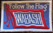 "FOLLOW THE FLAG" WABASH RAILROAD Embroidered Patch
