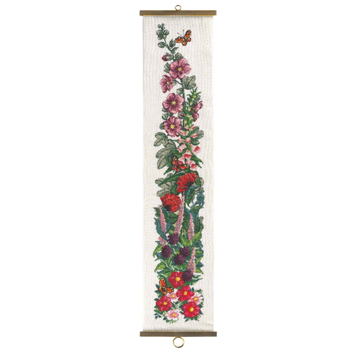 Permin counted cross stitch kit ""Flowers/butterfly"", 20x92cm, DIY, 35-8148