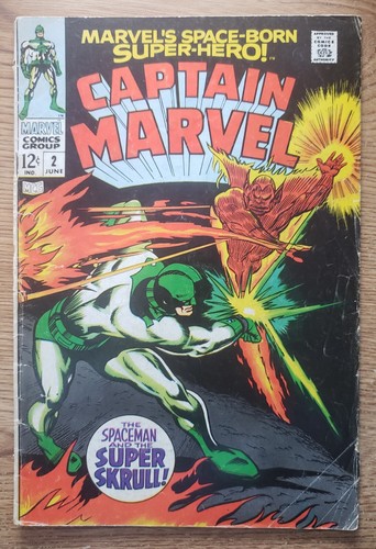 Captain Marvel #2 FN 5.5 "The Spaceman And The Super Skrull!" published in 1968