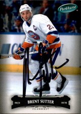 Brent Sutter Signed Auto 2006-07 Parkhurst card New York Islanders
