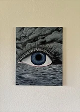 original acrylic painting on canvas - Eye of the Storm - one of a kind