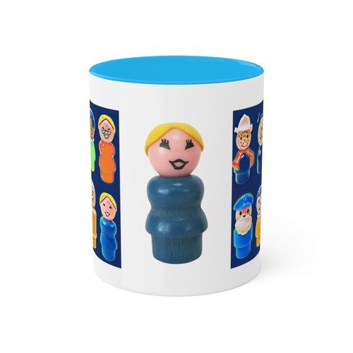 Vintage Fisherprice Inspired Little People Vintage Tasse, Retro Becher  - Bild 28 von 36