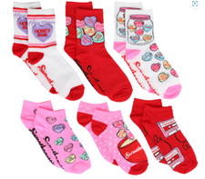  2 Packs  24 Total Pairs Of Happy Valentine  s Day Women  s Hearts Low Cut Socks