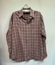 Kinloch Anderson Scotland Men's Medium Wool Blend Gingham Button-Down Shirt