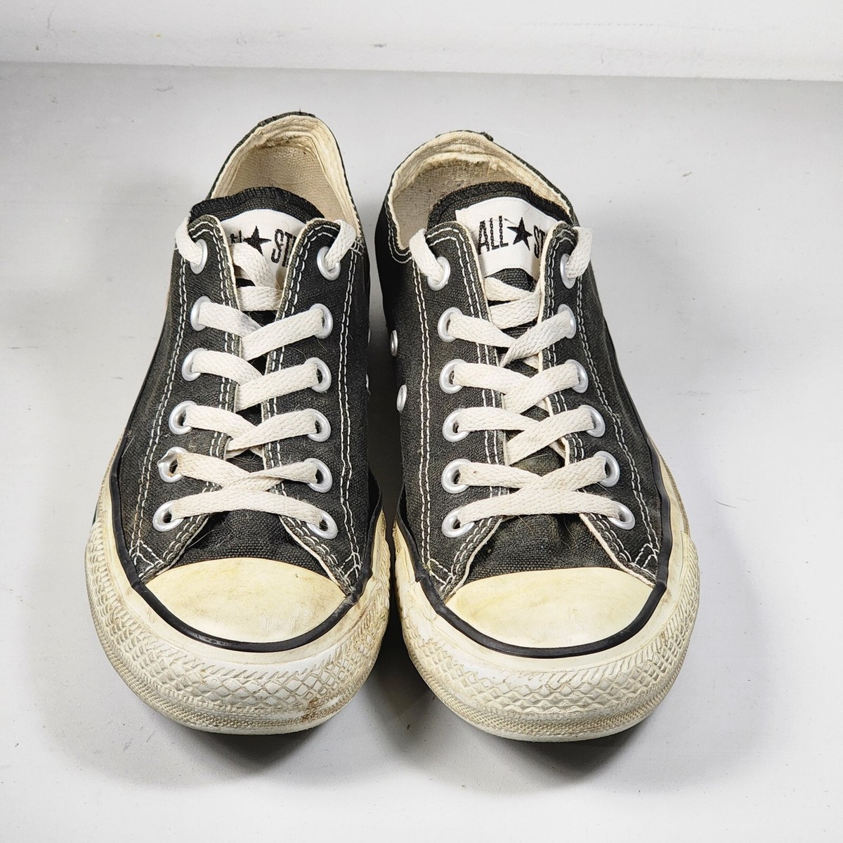 Vintage Converse All Star Black Low Tops Size Mens 10.5 Women\'s 12.5 Excellent Converse All Star Chuck Taylor Canvas Low Top Men/Women  main image 2