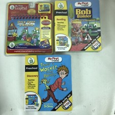 3 LeapFrog My First LeapPad Books  Cartridges Bob Builder, ...Wocket, ...Rhyme