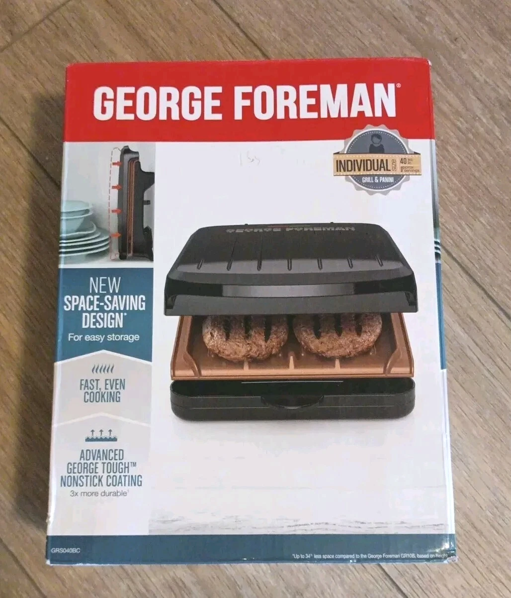 George Foreman Grill Panini Space Saving Copper Nonstick 40" BRAND NEW In Box
Opens in a new window