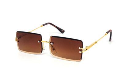 Fashion Luxury Rimless Gold Inspired Vintage Retro Sleek Chic Hip Hop Sunglasses