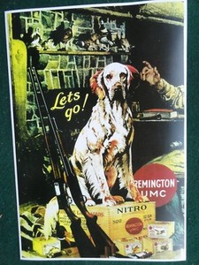 Remington Advertising Poster Shotgun Shells Nitro Express UMC