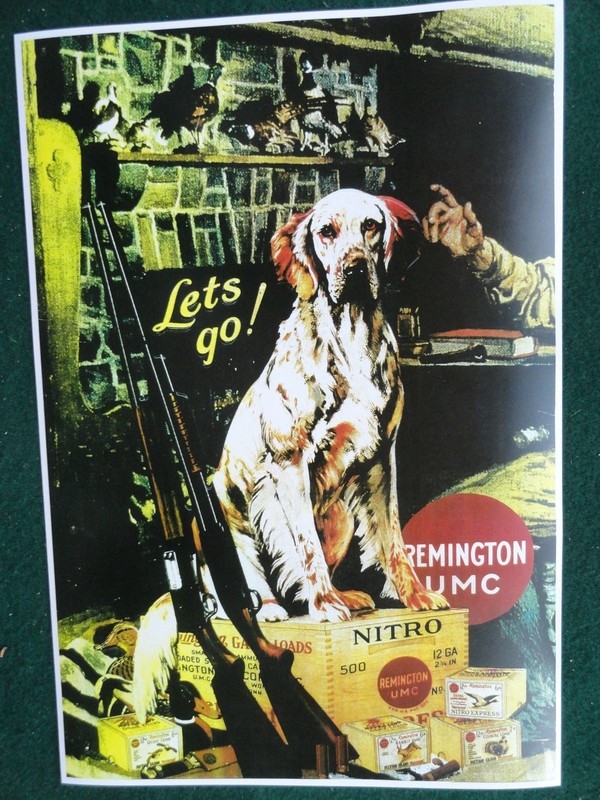 Remington Advertising Poster Shotgun Shells Nitro Express UMC