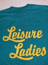 vintage MADE IN USA Jerzees Russell LEISURE LADIES shirt XL green blue aqua t