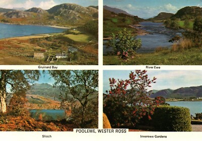 Poolewe Natural Beauty Attractions Garden Collage Vintage Postcard Unposted