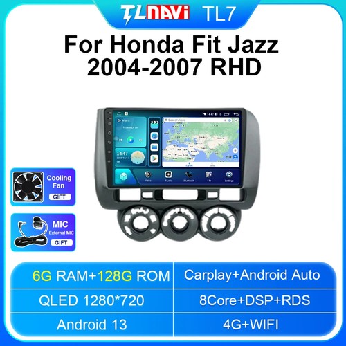 Android Auto Player GPS Car Stereo Radio For Honda Fit Jazz Manual A/C 2004-2007 - Picture 37 of 40