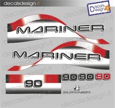 Adesivi motore marino fuoribordo Mariner 90 cv  gommone barca decals stickers