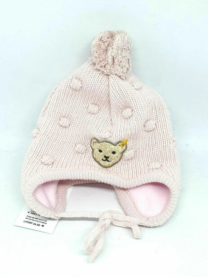 STEIFF Baby Mädchen Strick-Mütze Kaschmir Mod.Shades of Rose Gr.39cm Neu&Etikett