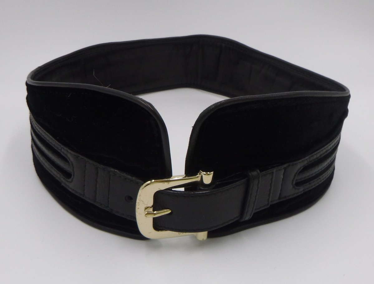 小物 GUCCI by Tom Ford LEATHER BELT Tom Ford for Gucci Black Velvet & Leather Belt sz S Italy | eBay