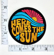 Embroidered Patch - Here Comes The Sun - Vivid Colors - The Beatles - Iron-on