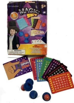 Grin Studios Magic Child 5+ Trick Sets Mind Reading Magician Toy 10 Tricks