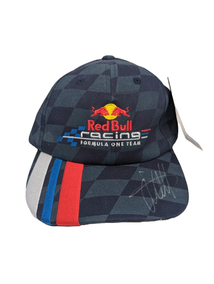 Original Sebastian Vettel Formel 1 2010 Fan-Cap Red Bull racing NEU Mit Autogram - Bild 2 von 4