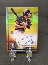 2022 BOWMAN HERITAGE JAMES WOOD GOLD /50 CHROME REFRACTOR PROSPECT AUTO