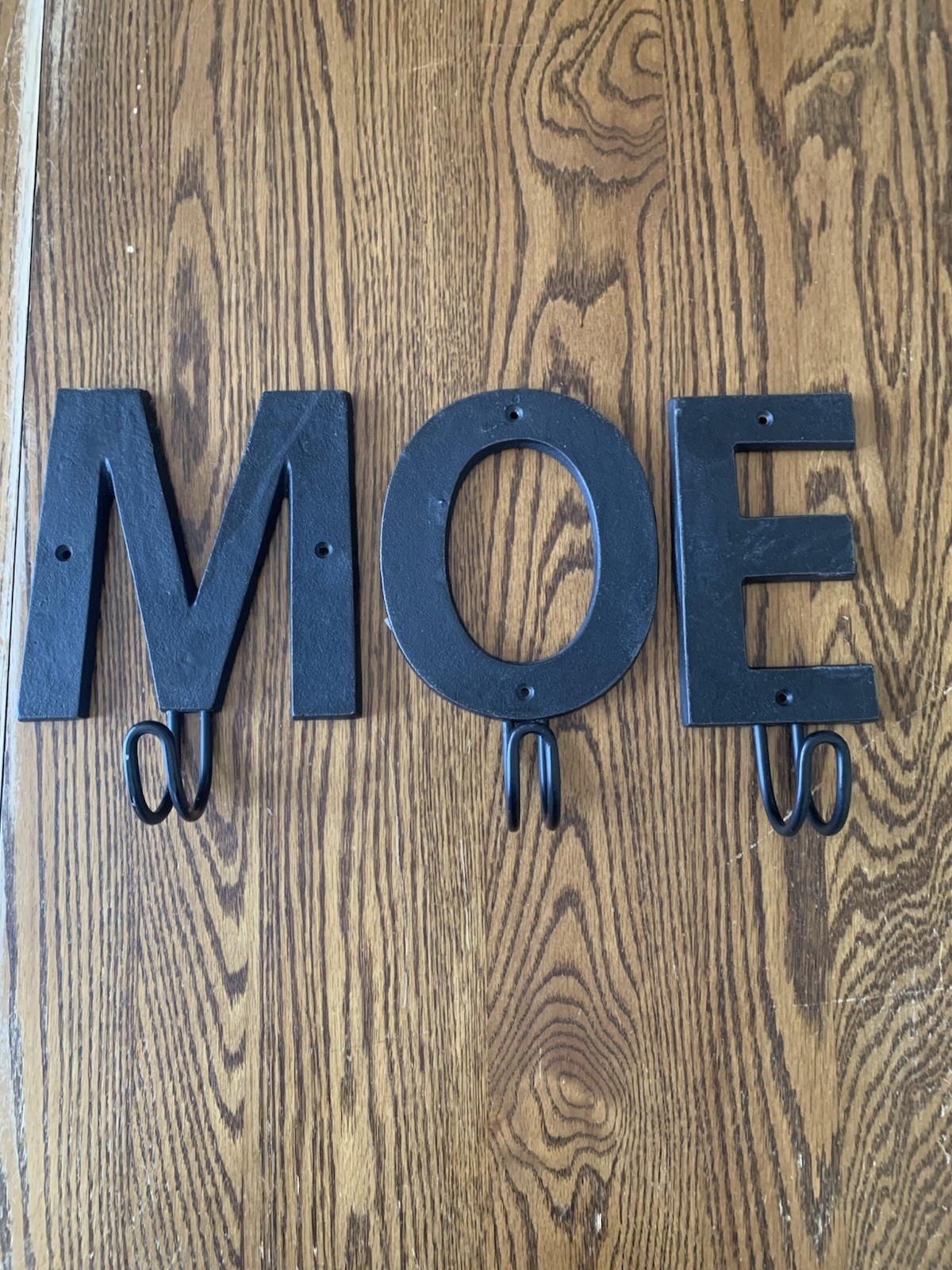 “MOE” Cast Iron Hanger/hat/coat! Heavy Duty! M~O~E
