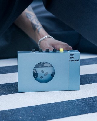 We Are Rewind Kassettenspieler Kurt   Tragbar Bluetooth Walkman Tape Player