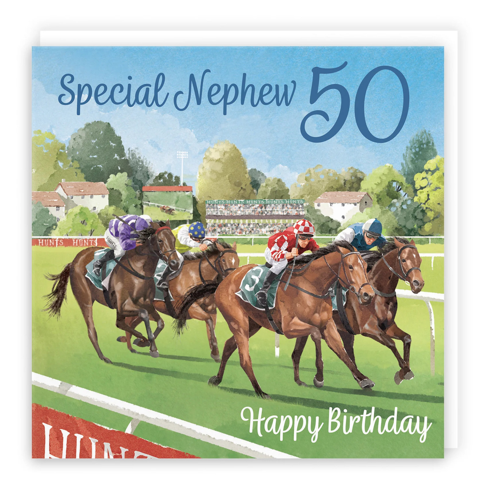 50th Nephew Horse Racing Birthday Card Milo's Gallery