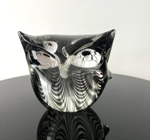 Murano Cenedese Glass Owl Tall GORGEOUS Large Signed 1988 Heavy RARE Must SEE