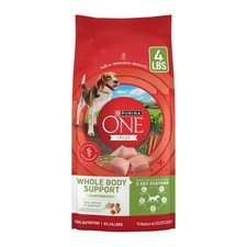 Purina ONE Plus Whole Body Support with Chicken Dry Dog 4 Pound Pack of 1 