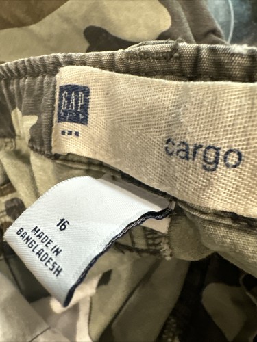 Gap Slim Straight Fit Camouflage Cargo Pants Army Green Size 16 Regular - Picture 8 of 8