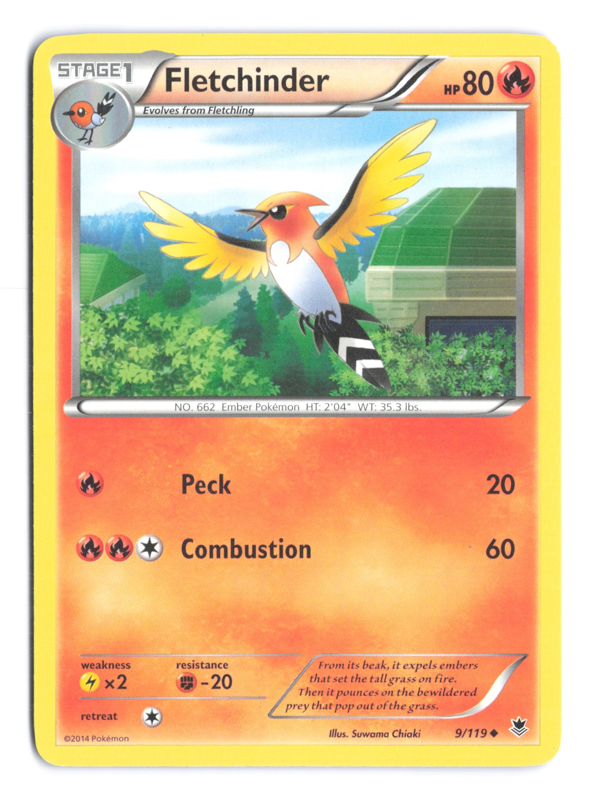 Pokemon Fletchinder XY - Phantom Forces 9/119 MP